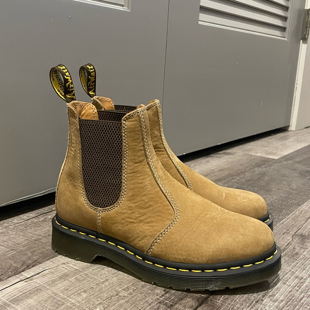 Dr. Martens 2976 Tumbled Nubuck Leather Chelsea Boots, Savannah Tan